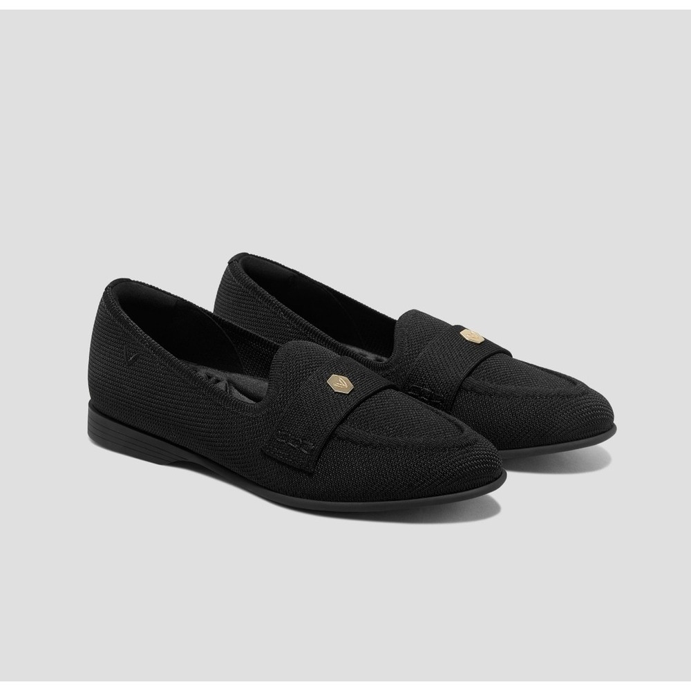 VIVAIA Liana Black Classic Penny Loafers Round Toe EU 39 US 8 NEW